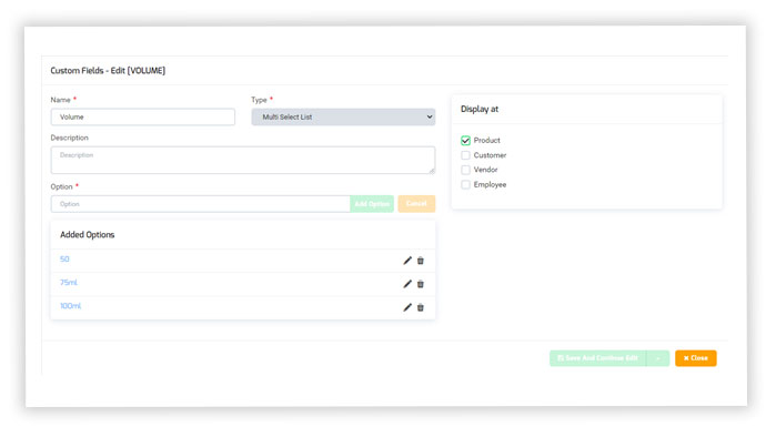 Associate Custom Field with a product