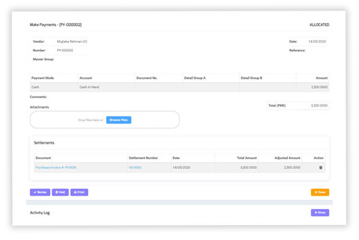 Create Make Payment