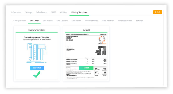 Sale Order Custom Template